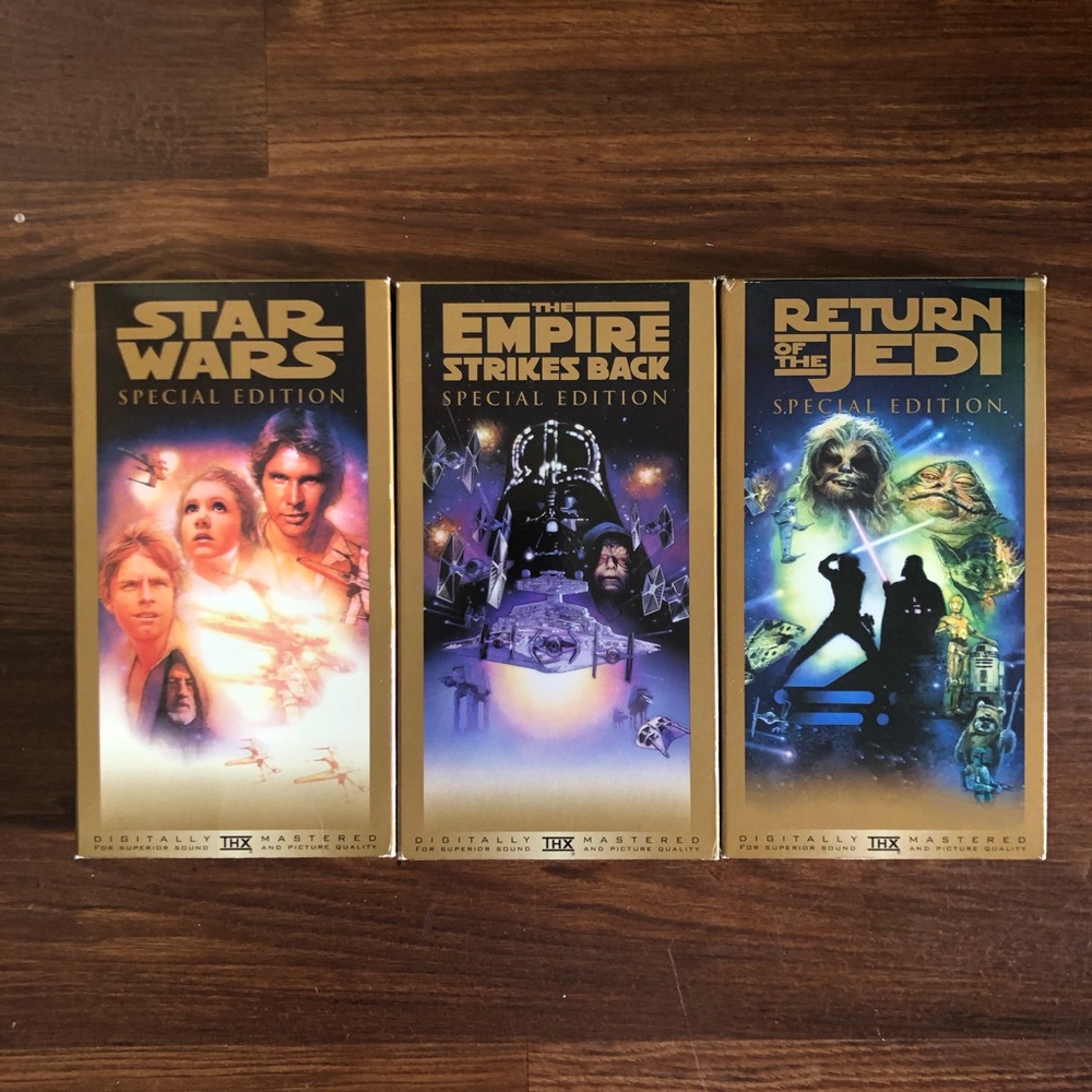 ☀Vintage 1997 Star Wars Special Trilogy VHS Boxed Set